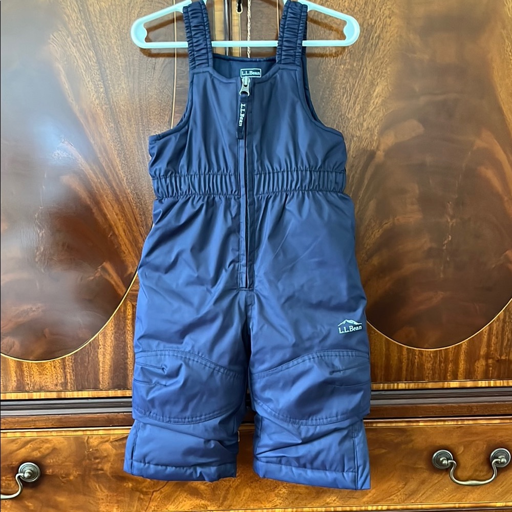L.L. Bean Blue Overalls with Adjustable Straps and Weather-Resistant Fabric